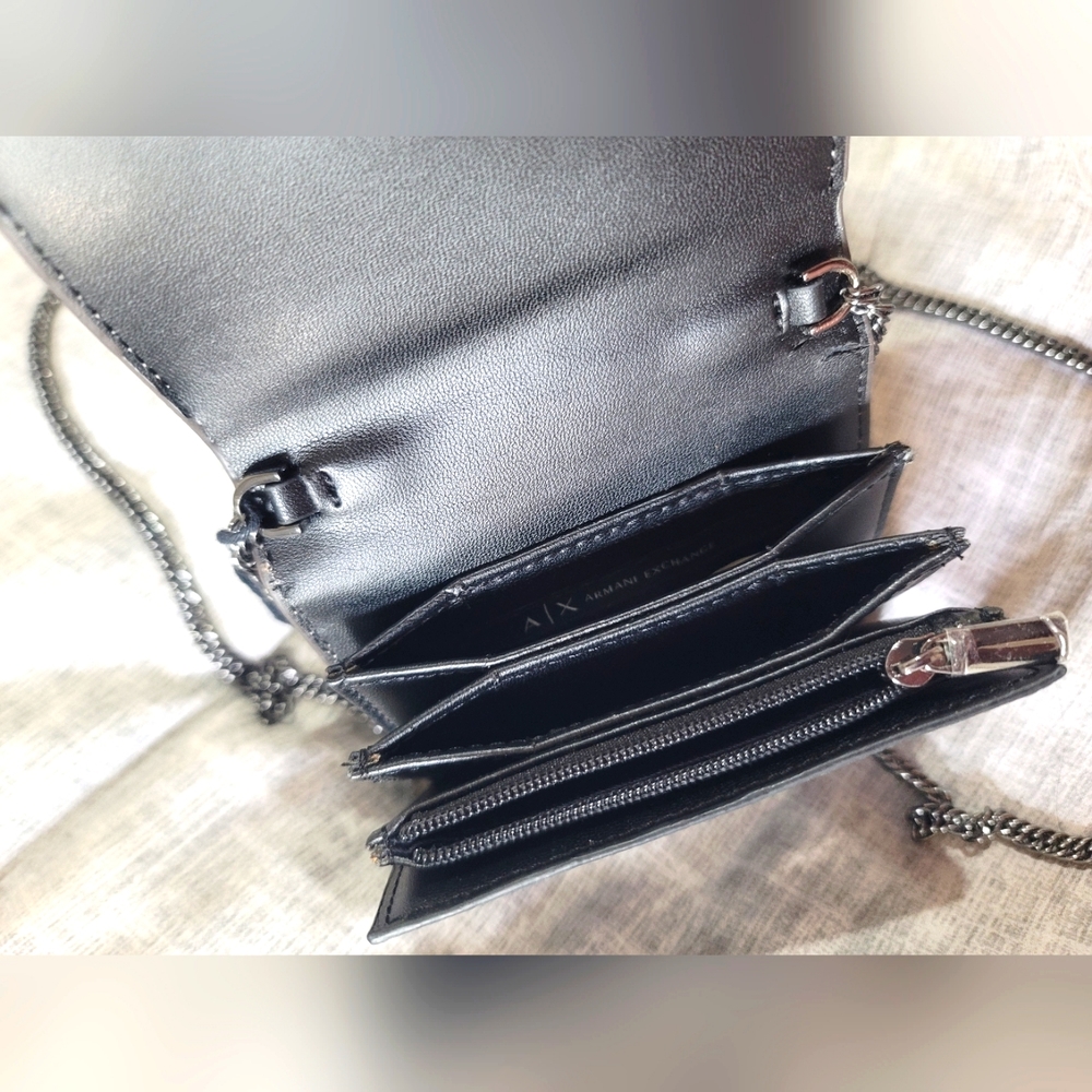 Armani Exchange crossbody mini bag Chain on Wallet - Picture 7 of 12